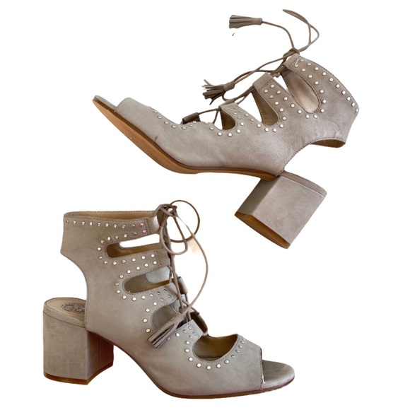 Vince Camuto Henley Studded Lace-Up Sandals - Picture 1 of 12